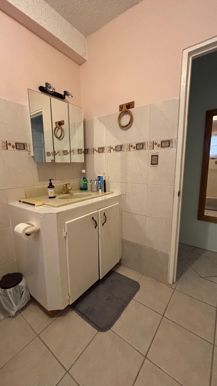 Ginger Court I tiled bathroom vanity