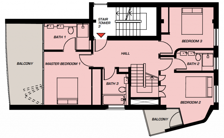 Prickly Bay Waterside – Spinnaker 11 official floor plan 14