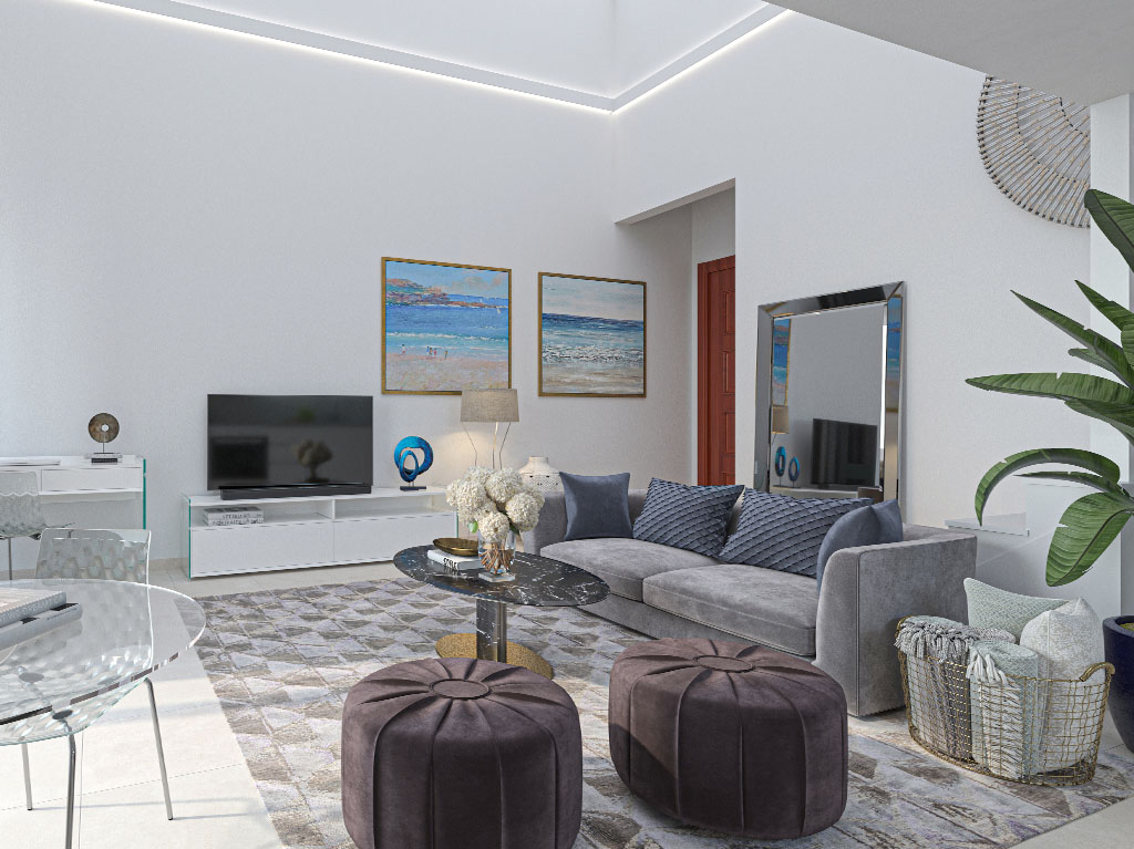 Mariposa Condominiums studio – living area