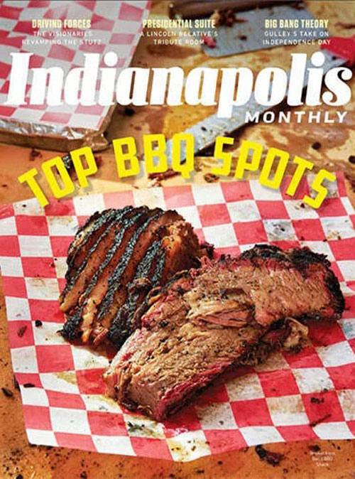 A magazine cover with a BBQ spot on it.