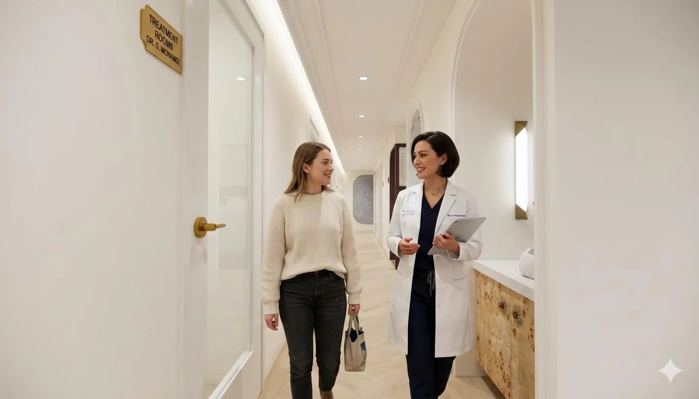 Dr. Chaudhary consulting with a patient