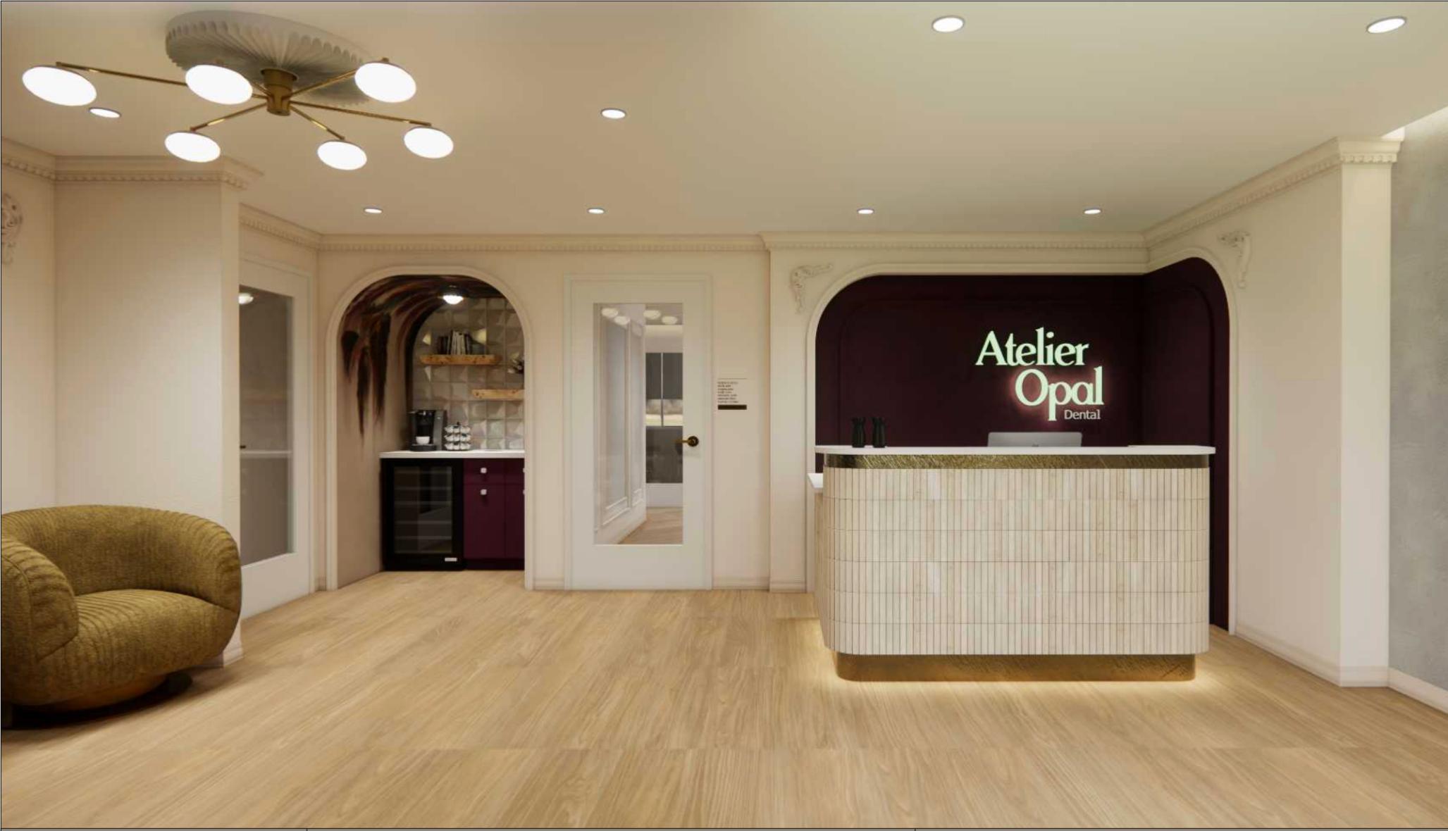 Atelier Opal Dental reception and welcome area