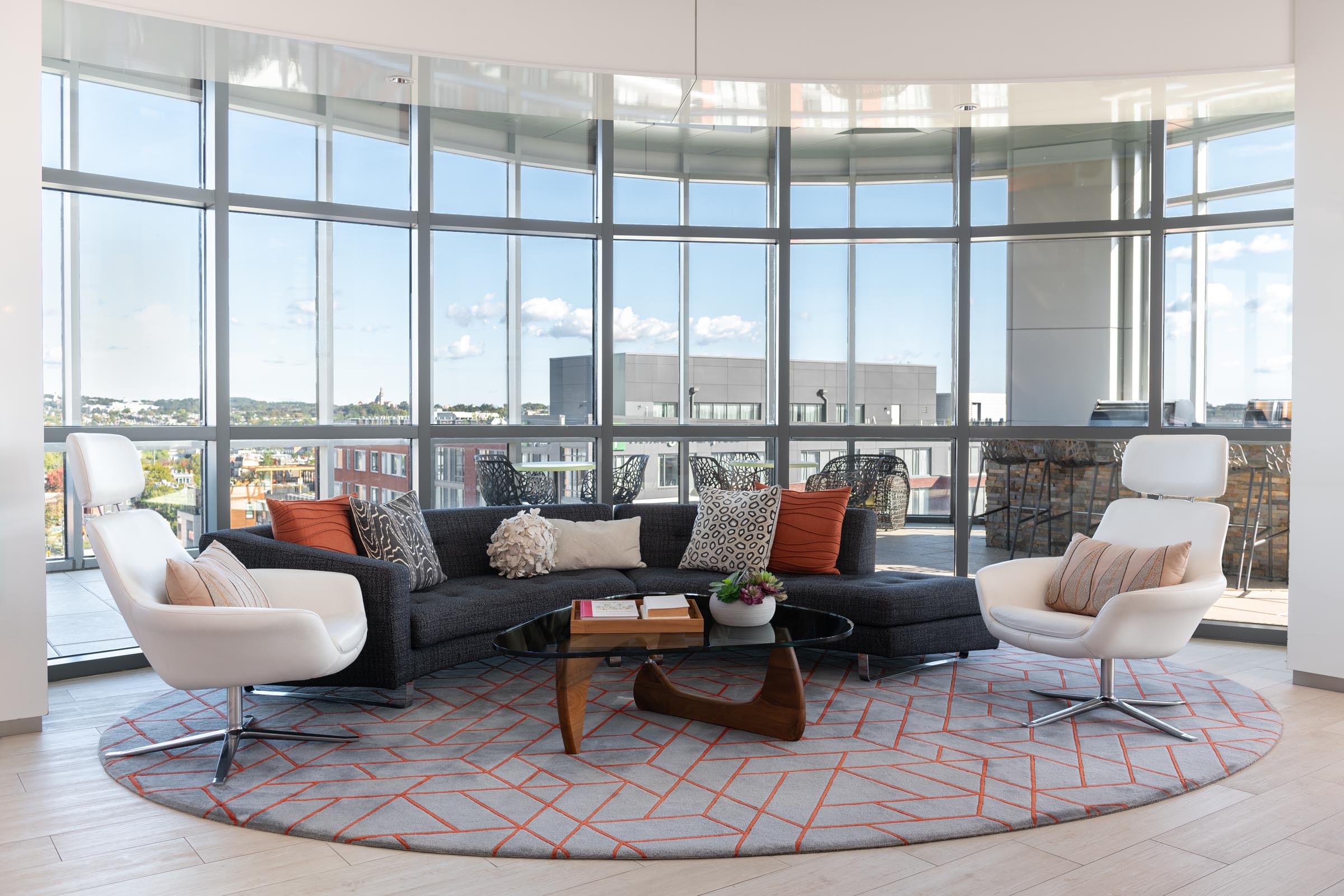Lydian Rooftop Interior Sitting Area