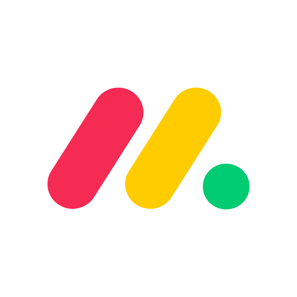 Logo with three rounded shapes in red, yellow, and green on a white background.
