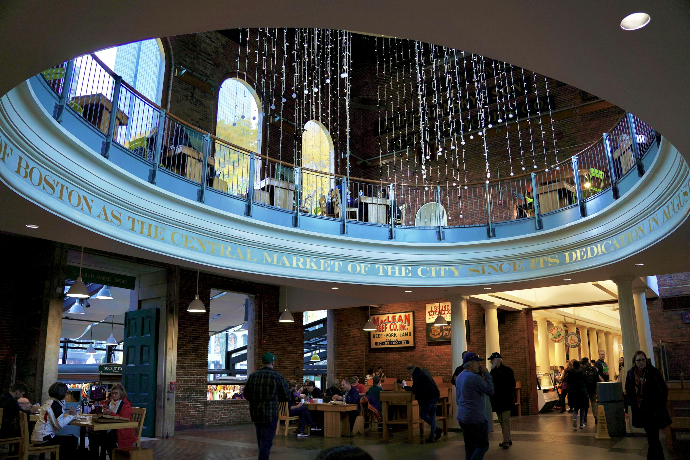 The glass rotunda at Quincy Market, Faneuil Hall Marketplace