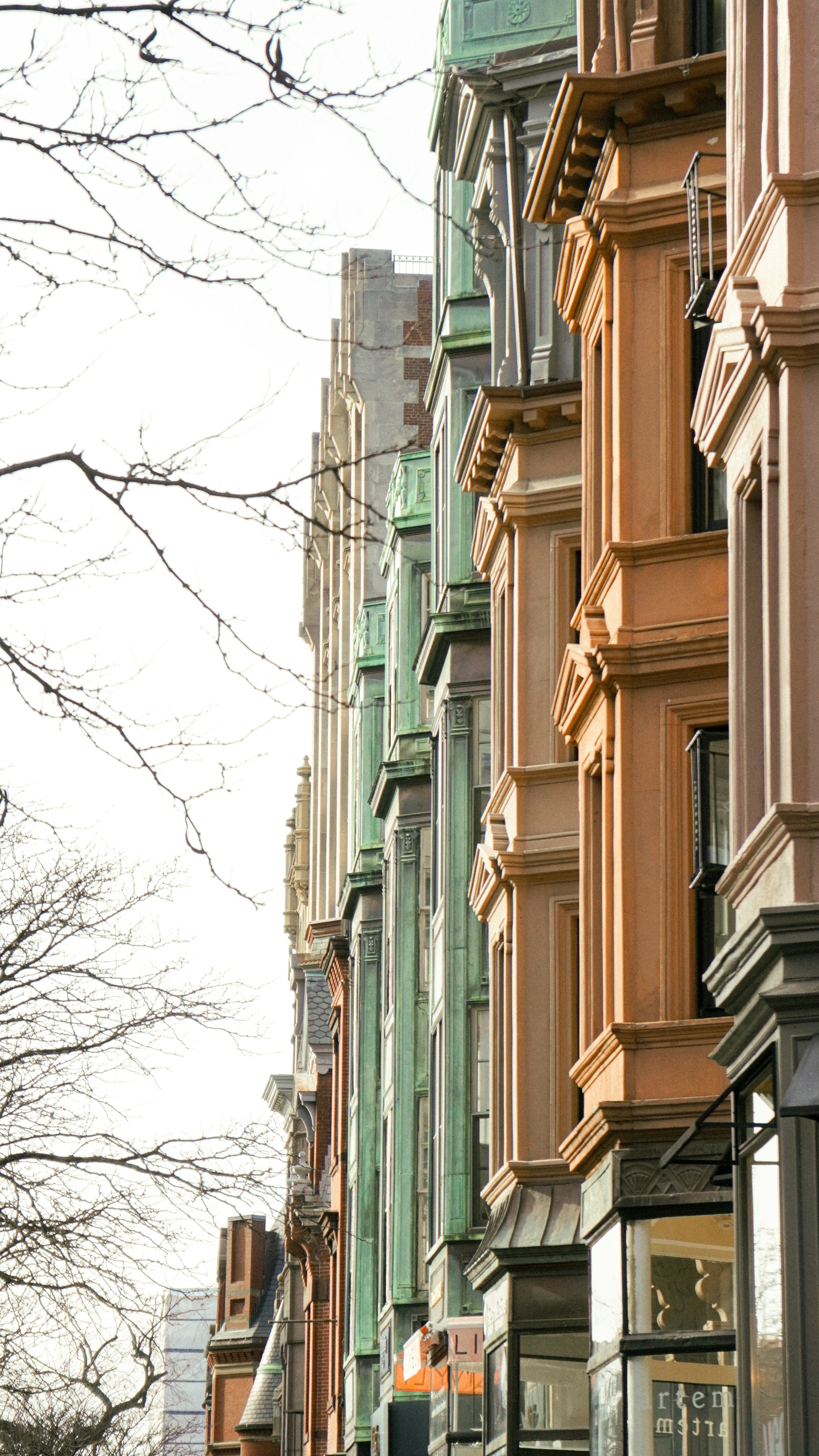 Newbury Street brownstones, Back Bay