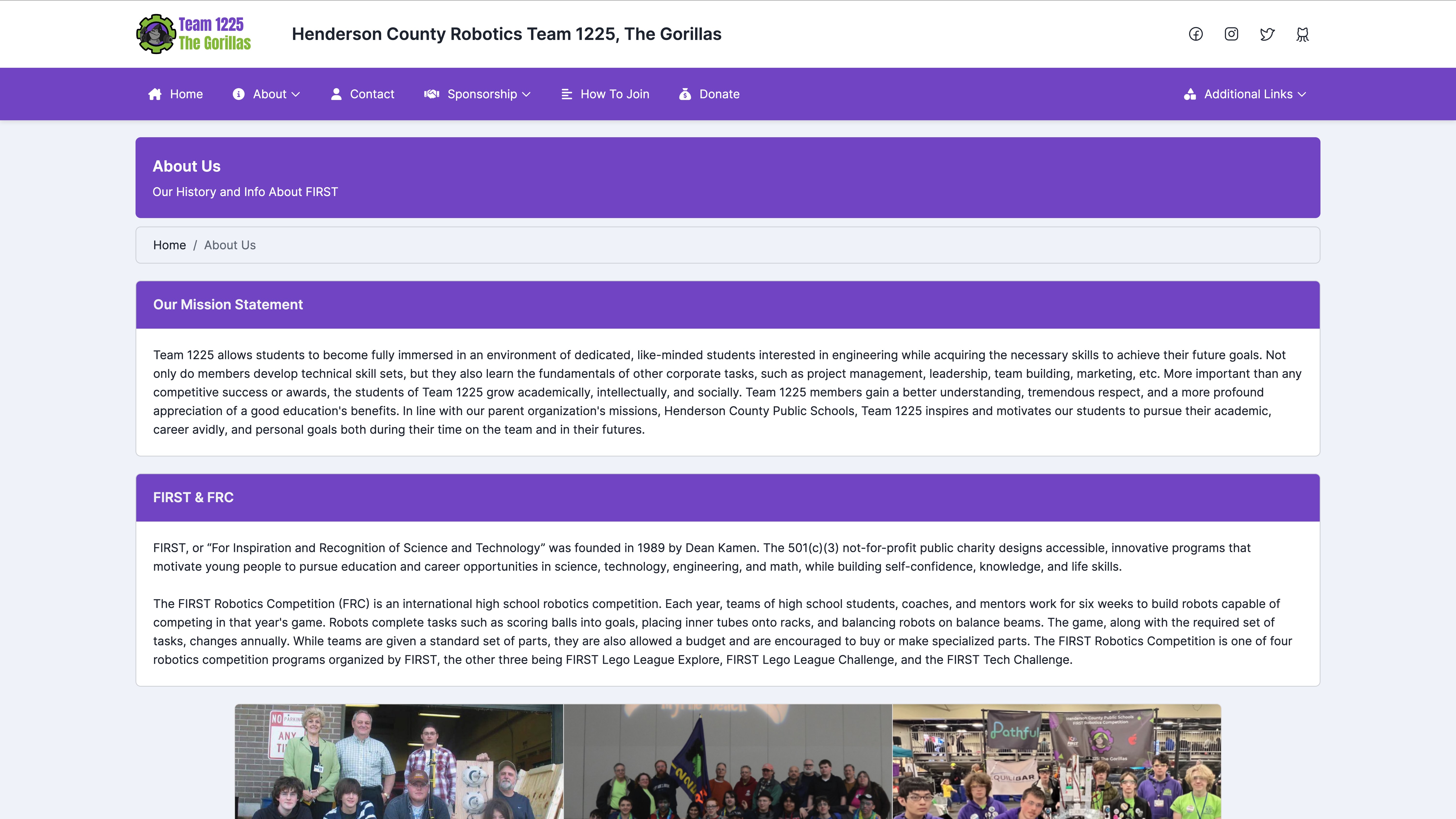 Henderson County Robotics Website