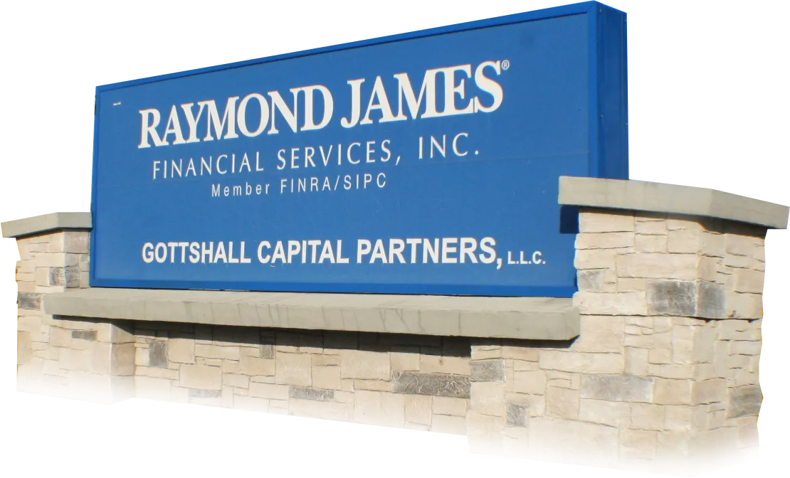 Raymond James monument sign with stone base
