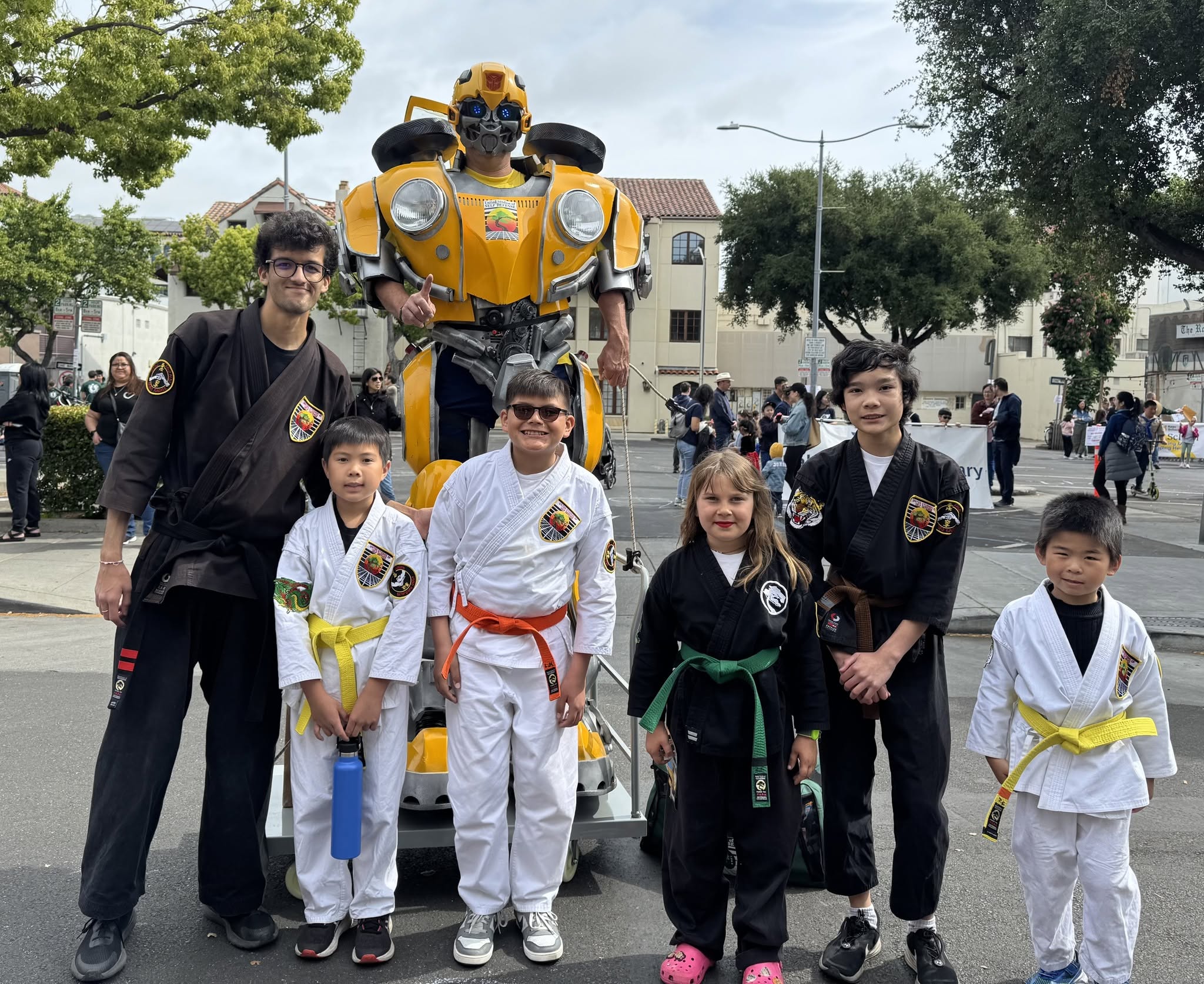 Karate Students on Guard