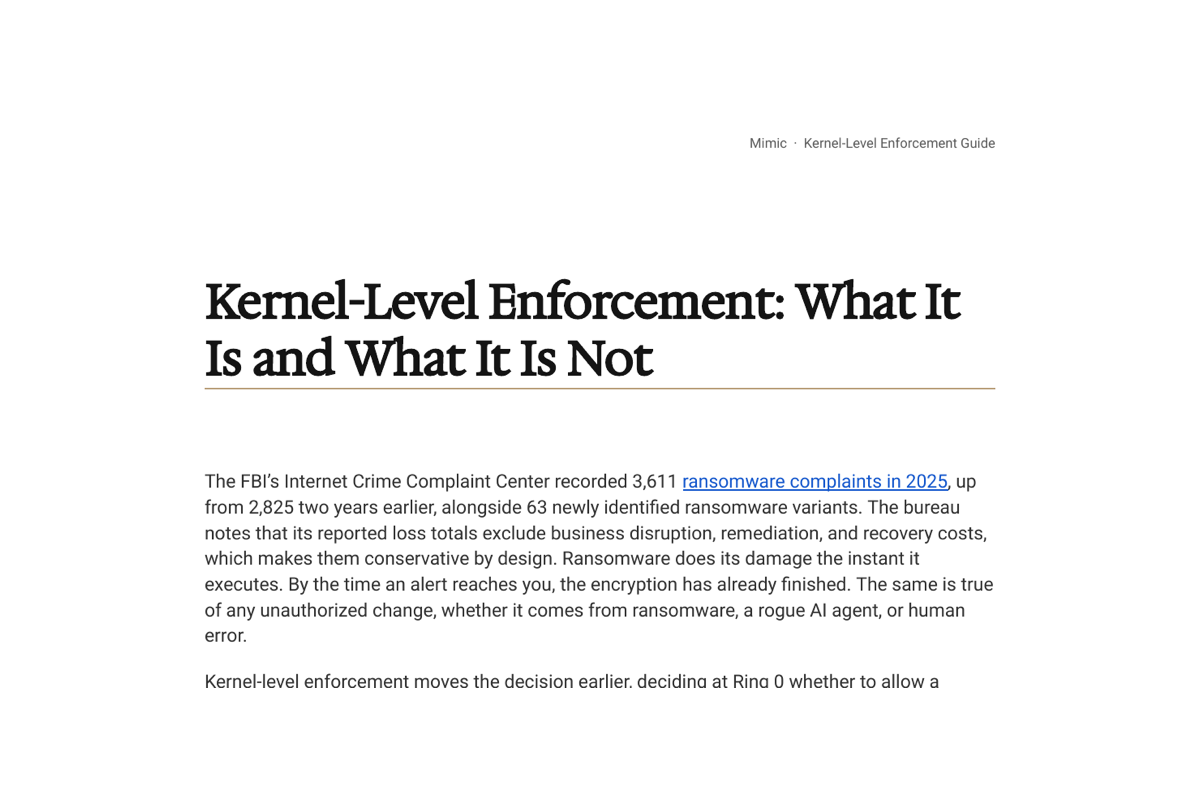 Cover of the Kernel-Level Enforcement guide