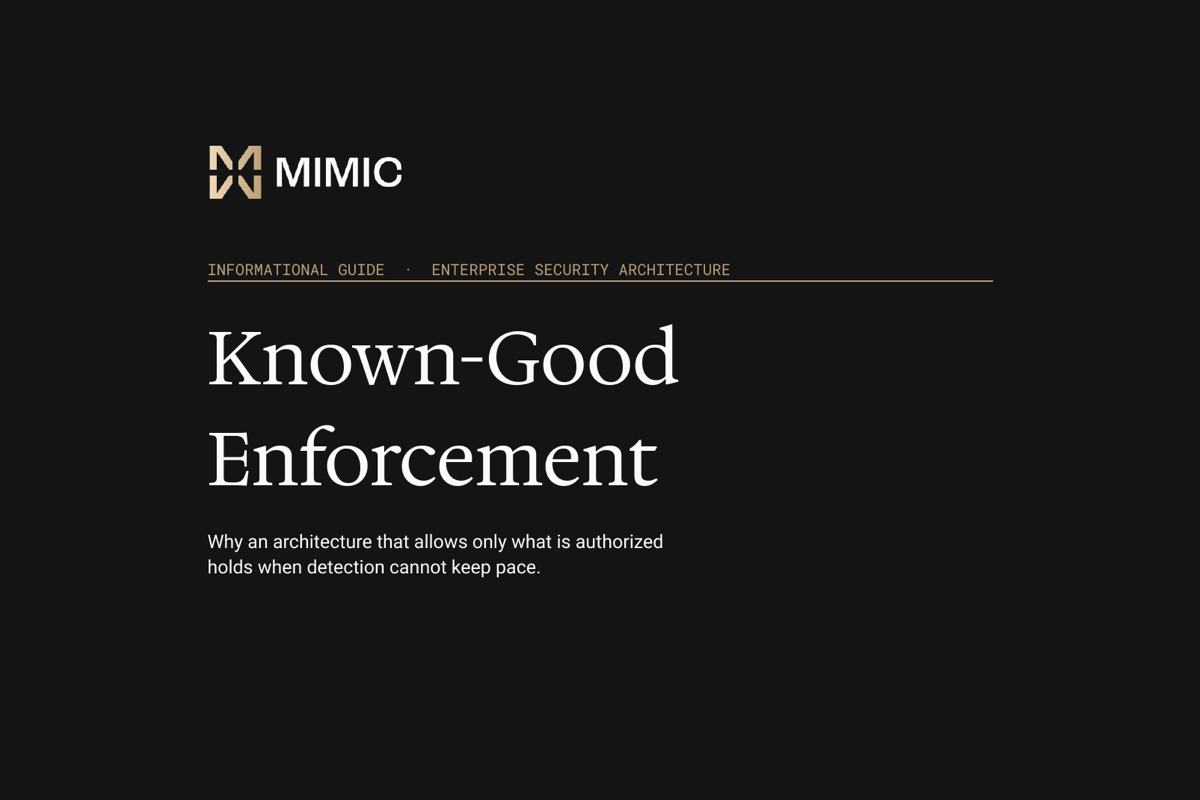 Cover of the Known-Good Enforcement reference