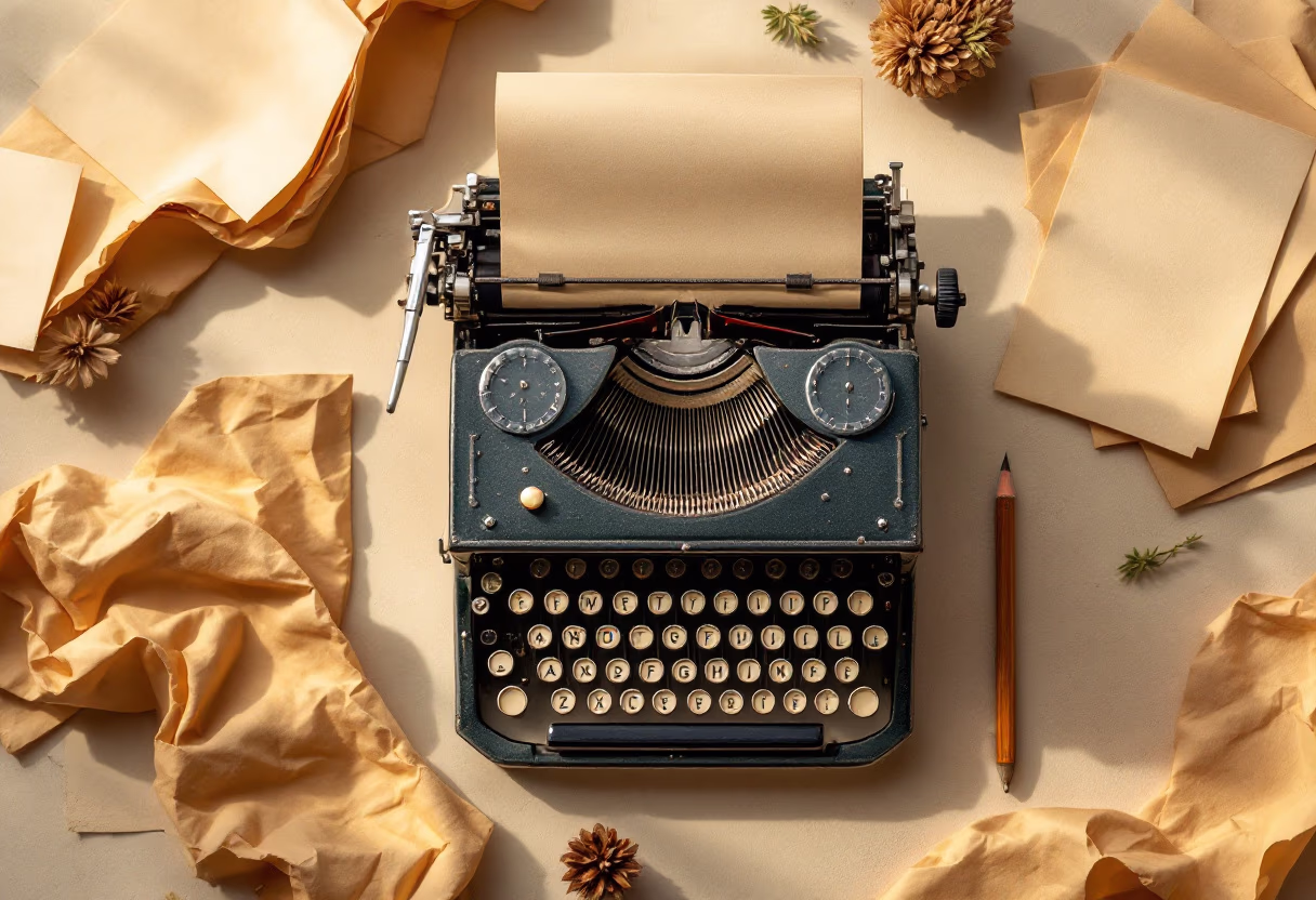 image of typewriter with paper
