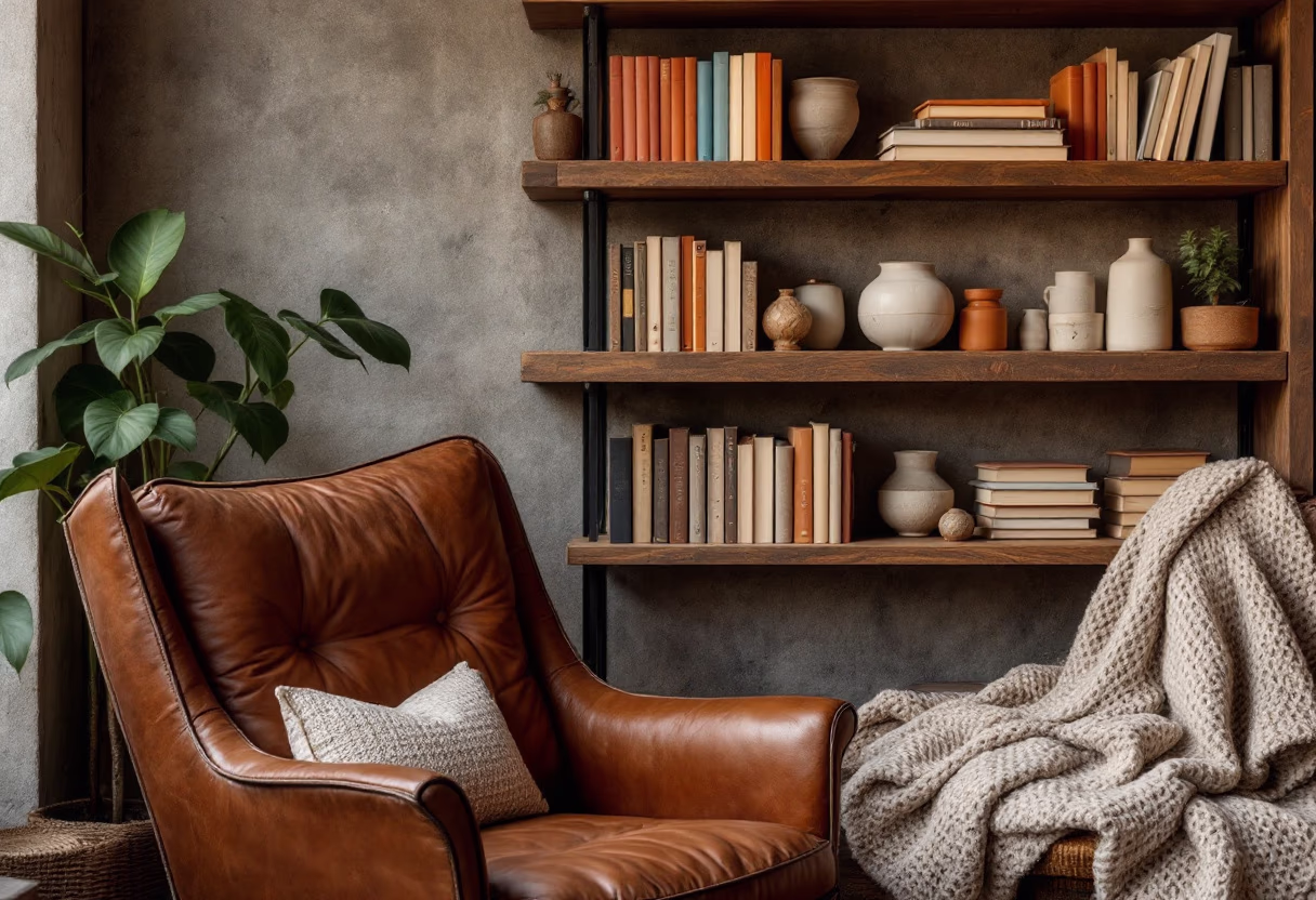 image of cozy reading nook (for a bookstore)