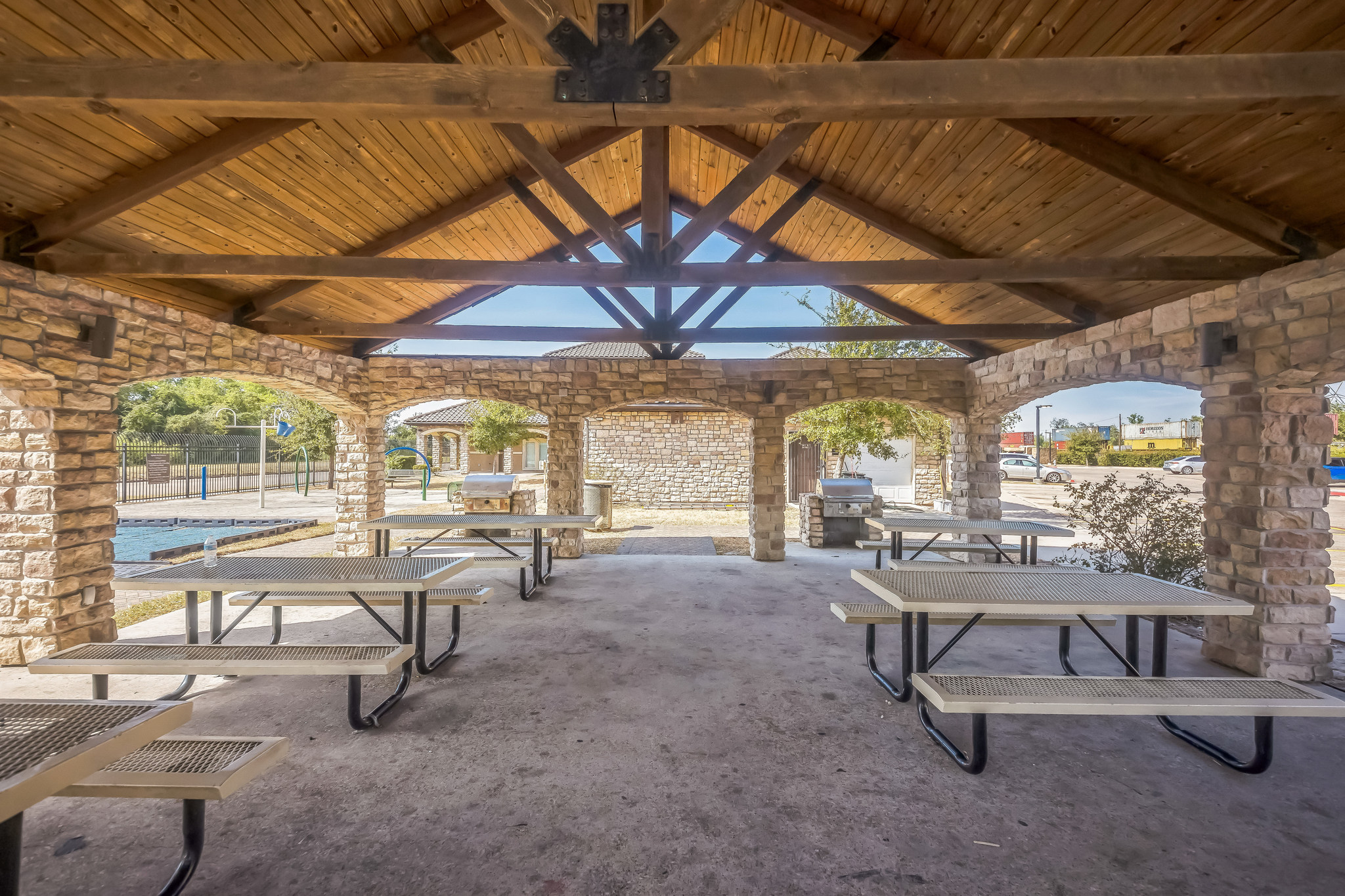 outdoor seating area