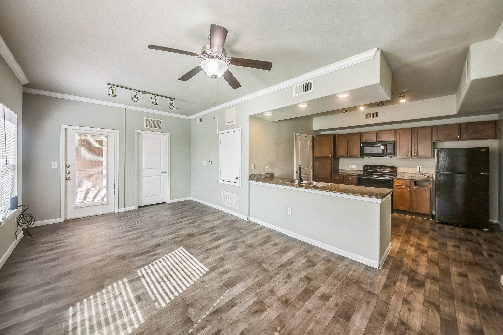 Kitchen and living room