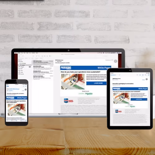 Mockup of email across phone, laptop, and tablet