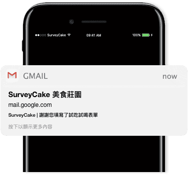 Email 即時通知填答者