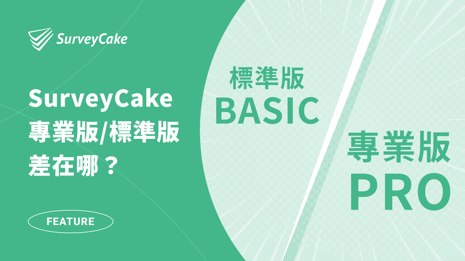 SurveyCake 專業版和標準版差在哪？