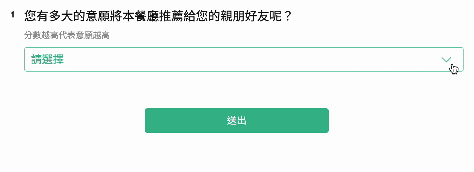 分數化滿意度調查