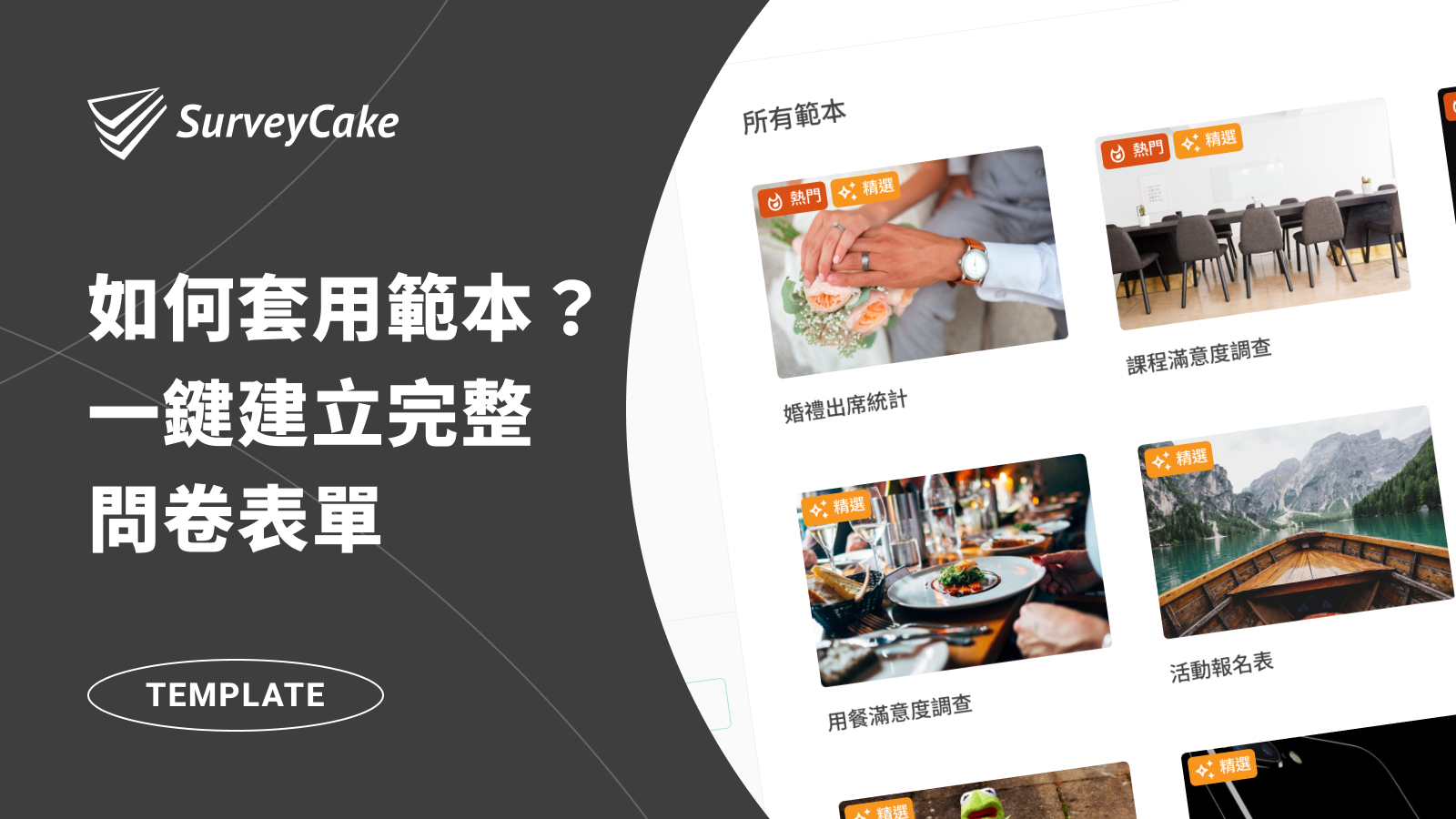 如何套用 SurveyCake 問卷範本？一鍵建立完整問卷表單