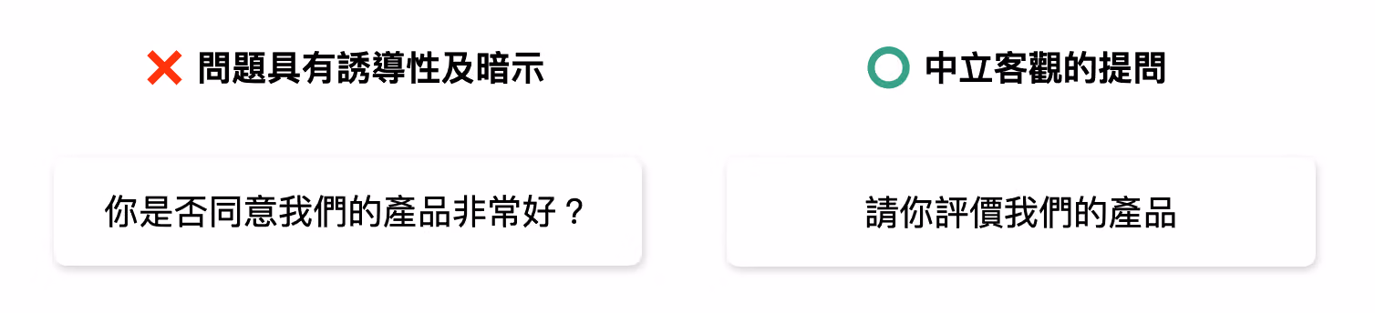 常見錯誤,問題具有誘導性