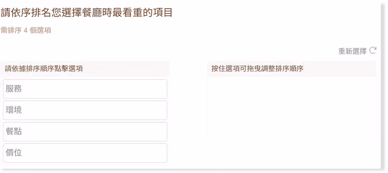 排序題內含的兩個問題層次
