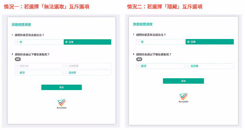選項互斥