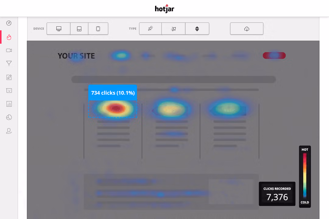 Hotjar 熱點圖分析工具