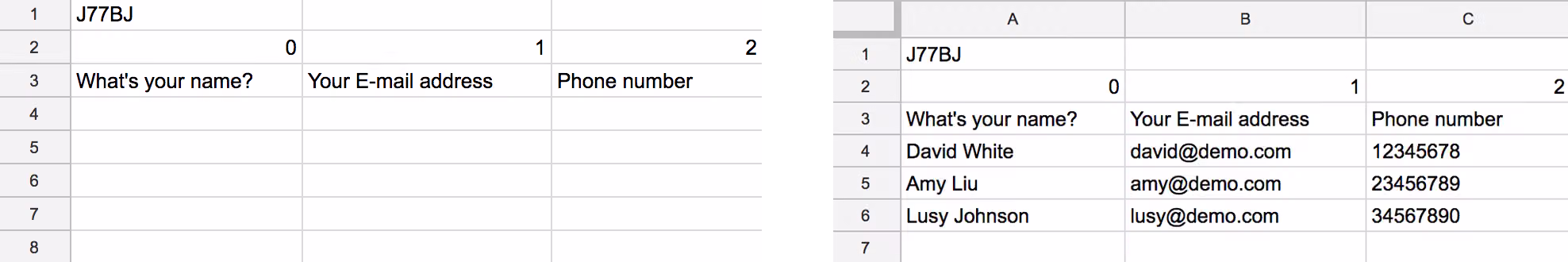 Uploaded file list showing the processing progress with a redirecting status