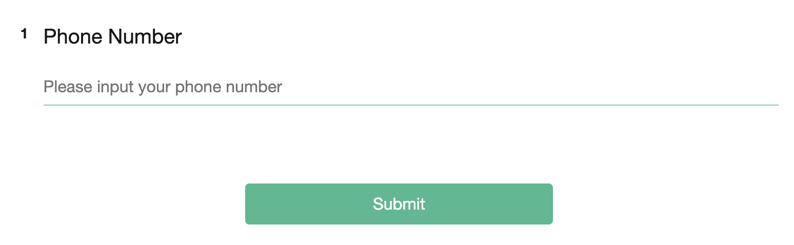 Before answering, the input field shows the default placeholder text 'Please enter text'