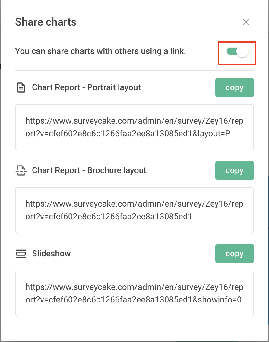 Portrait layout chart report showing all survey questions on a single page
