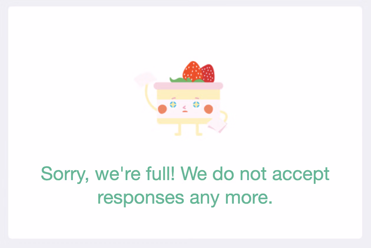 Survey Access page with the Response Limit value enabled and set