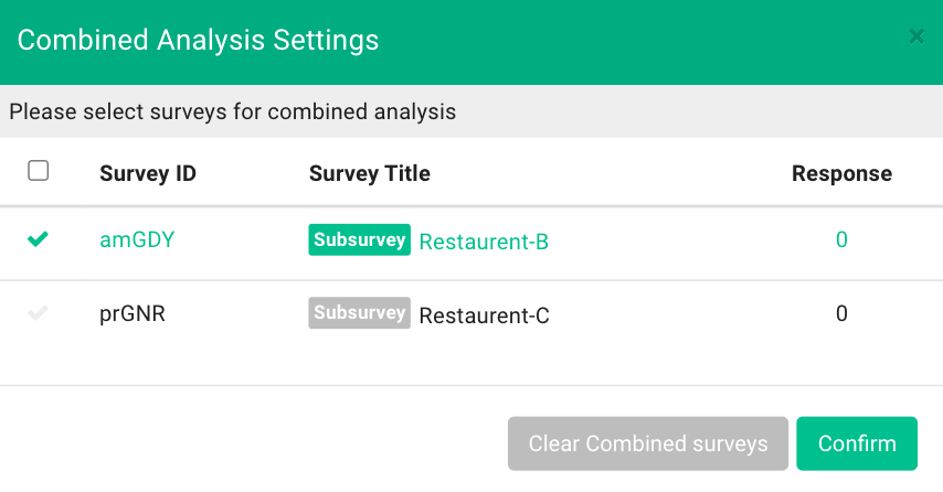 Survey settings for connecting to third-party services via Webhook