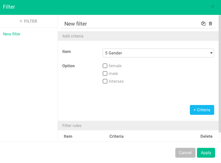 Detail Export page with a data format option compatible with SPSS statistical software