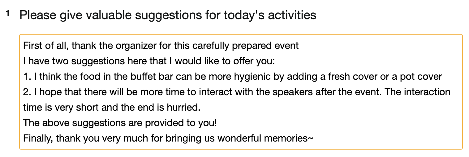 Example Paragraph question where respondents can enter multiple lines of text