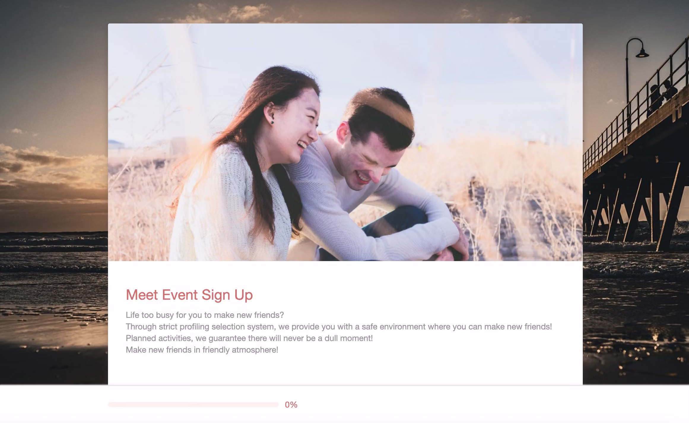 Live survey page showing the custom background image applied across the full page