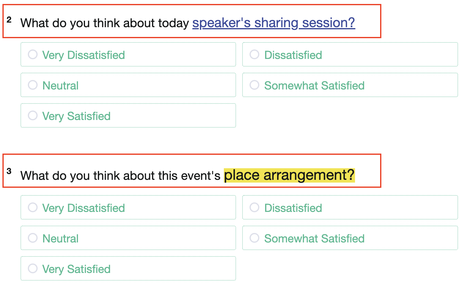 Matrix sub-question being converted into a separate Multiple Choice question to allow text style changes