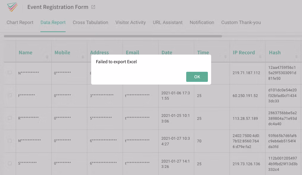 Question editor page with the Encrypted Question type dragged in and Text Validation enabled