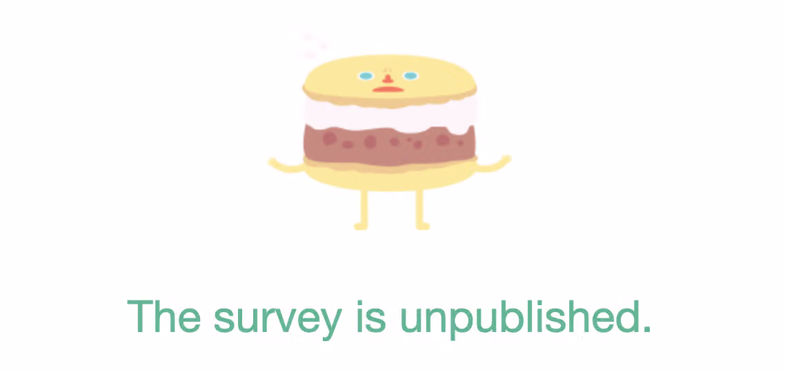Custom prompt message respondents see when they cannot access the survey because it is closed, full, or expired