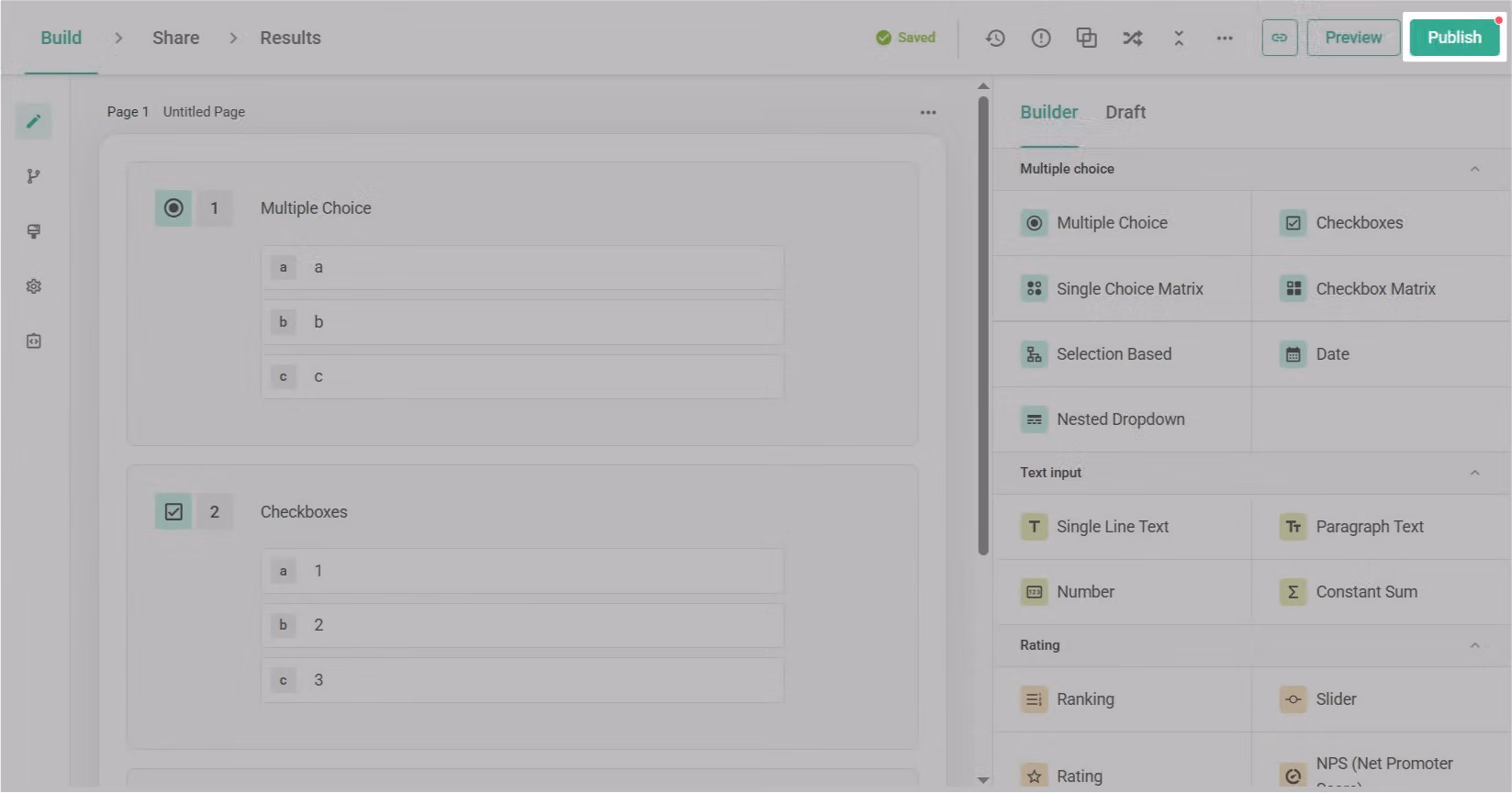 Edit History option being clicked in the upper-right corner of the survey to open the edit history window