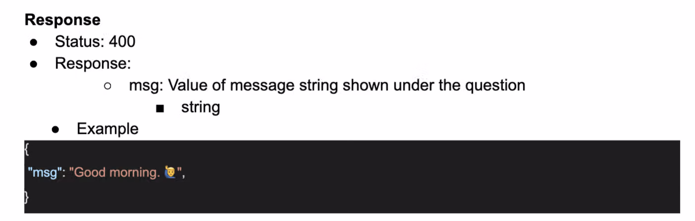 Example of a different survey instantly displaying its corresponding prompt message when API validation passes