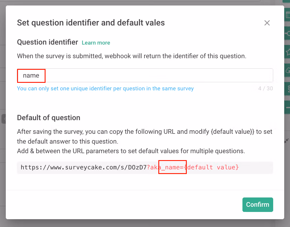Question default value displayed as an ssn code before an identifier has been set