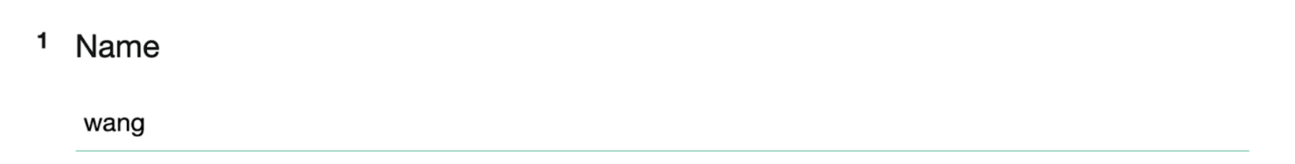 First question in the survey response page automatically pre-filled with the sample default value