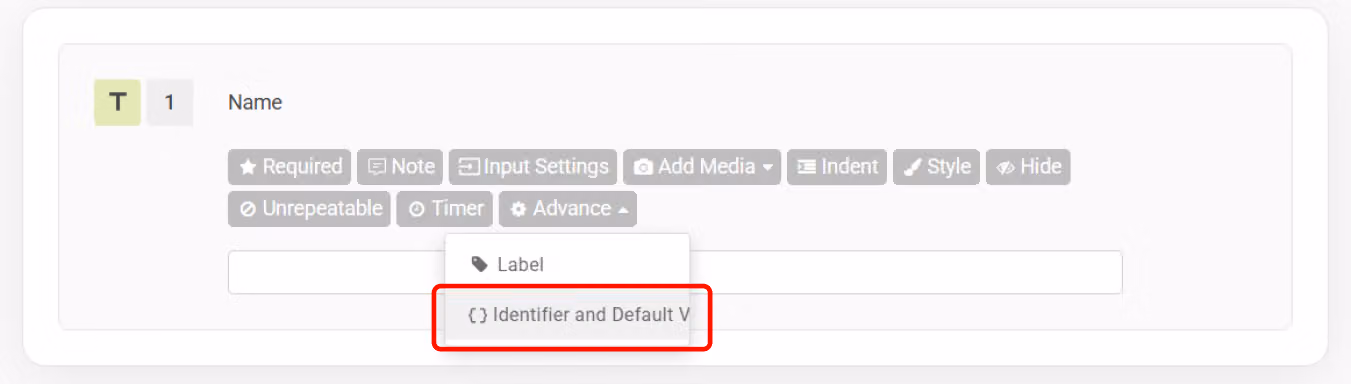Setting window for adding an identifier to an option for webhook integration recognition