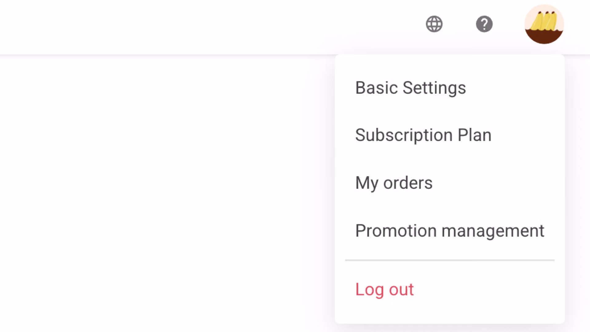Top-right menu clicked to enter the My Orders page