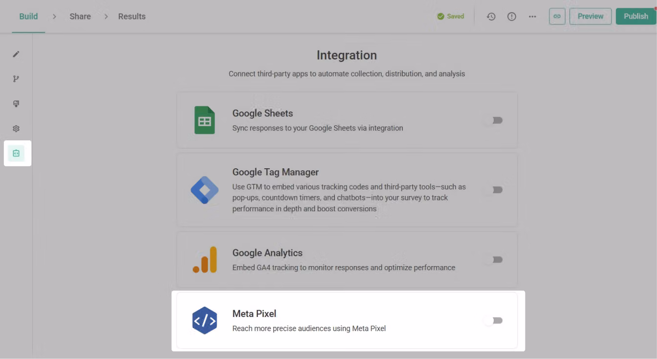Data Sources page showing the newly created pixel with its Settings opened to copy the Dataset ID