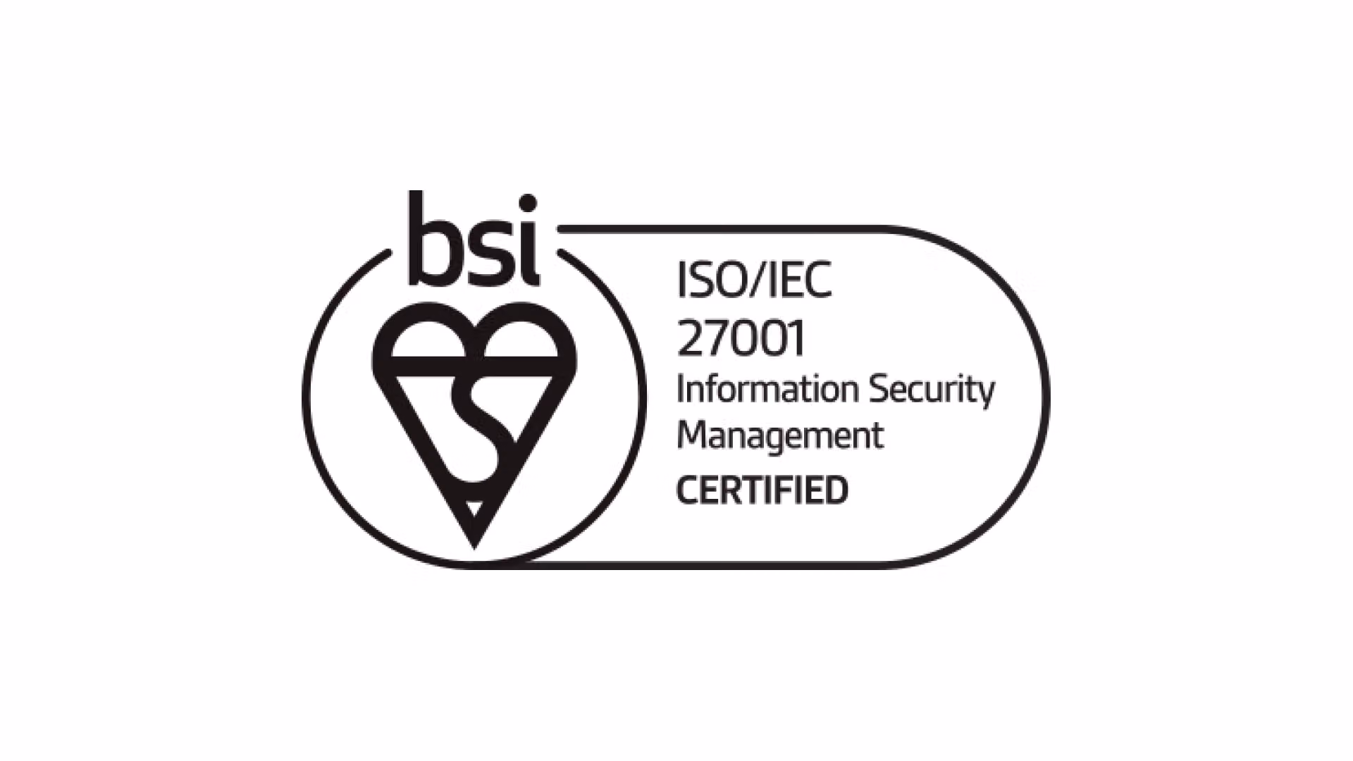 ISO 27001 Information Security Management System certification badge earned by SurveyCake