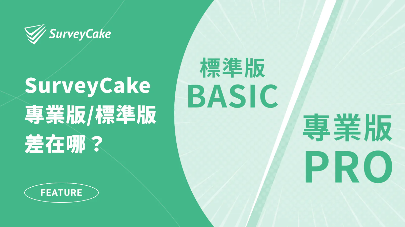 SurveyCake 專業版和標準版差在哪?