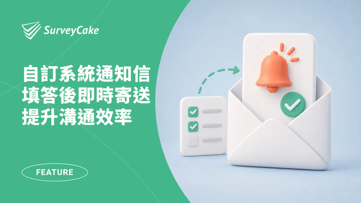自訂系統通知信：問卷填完，後續資訊即時送達、省下手動寄信時間