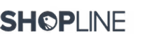 SHOPLINE商標，字母中帶有地球圖案的設計